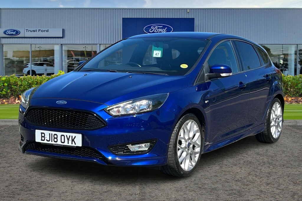 Ford Focus 1.0 Ecoboost 140 St-line Navigation BJ18OYK Blue #5