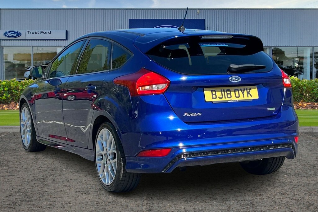 Ford Focus 1.0 Ecoboost 140 St-line Navigation BJ18OYK Blue #2