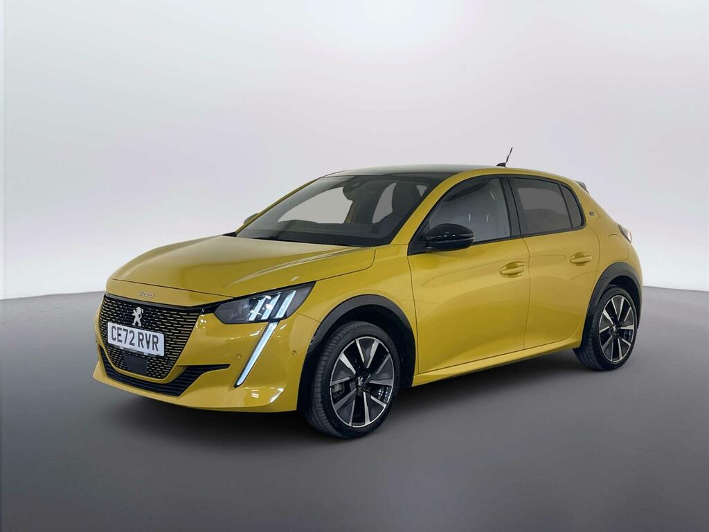 Peugeot e-208 50Kwh Gt Hatchback 7Kw Charger CE72RVR Yellow #4