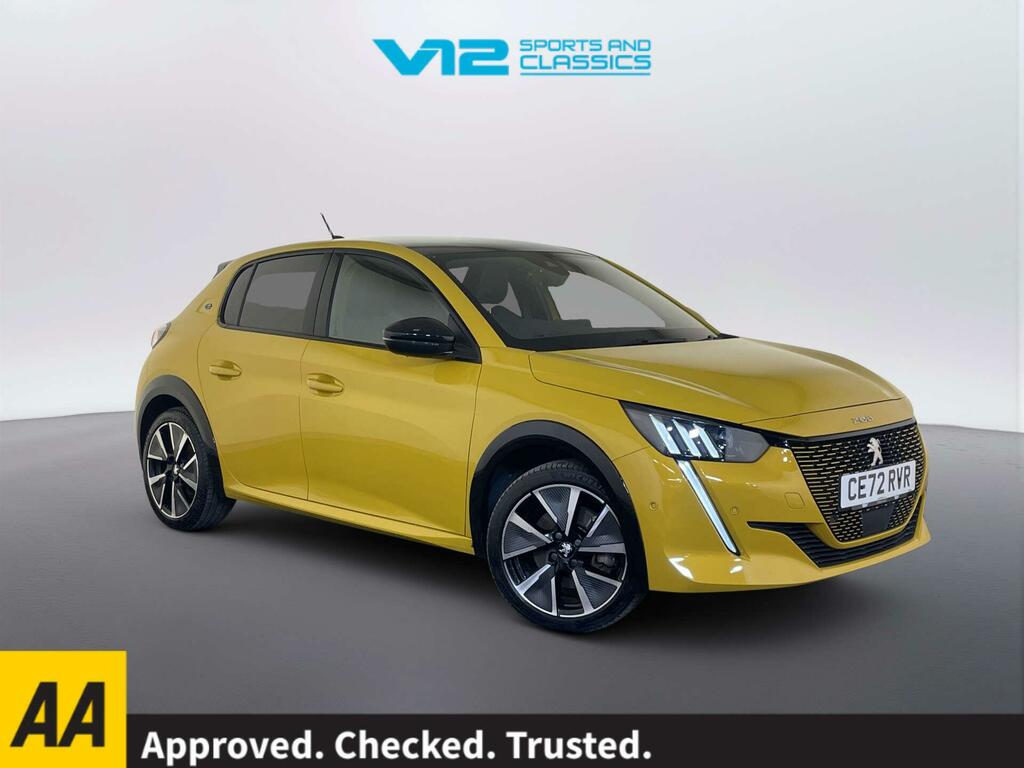Peugeot e-208 50Kwh Gt Hatchback 7Kw Charger Yellow