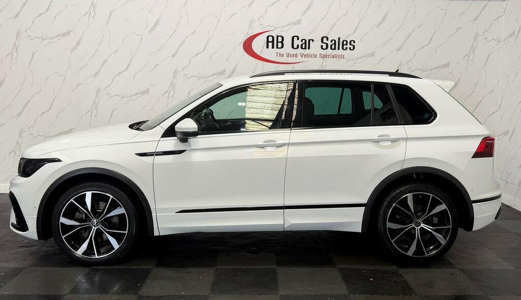 Volkswagen Tiguan 2.0 Tdi R-line Dsg 4Motion Euro 6 Ss White #4