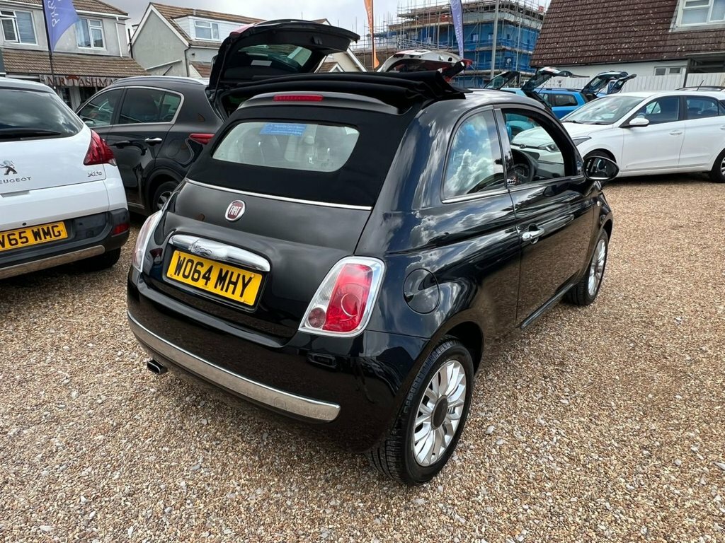 Fiat 500C Convertible Black #5