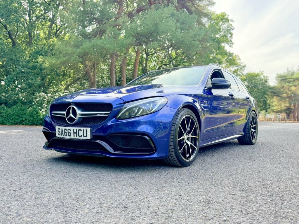 Mercedes-Benz C Class 63 Amg 4.0 V8 Biturbo Amg Premium Estate Pet SA66HCU Blue #2