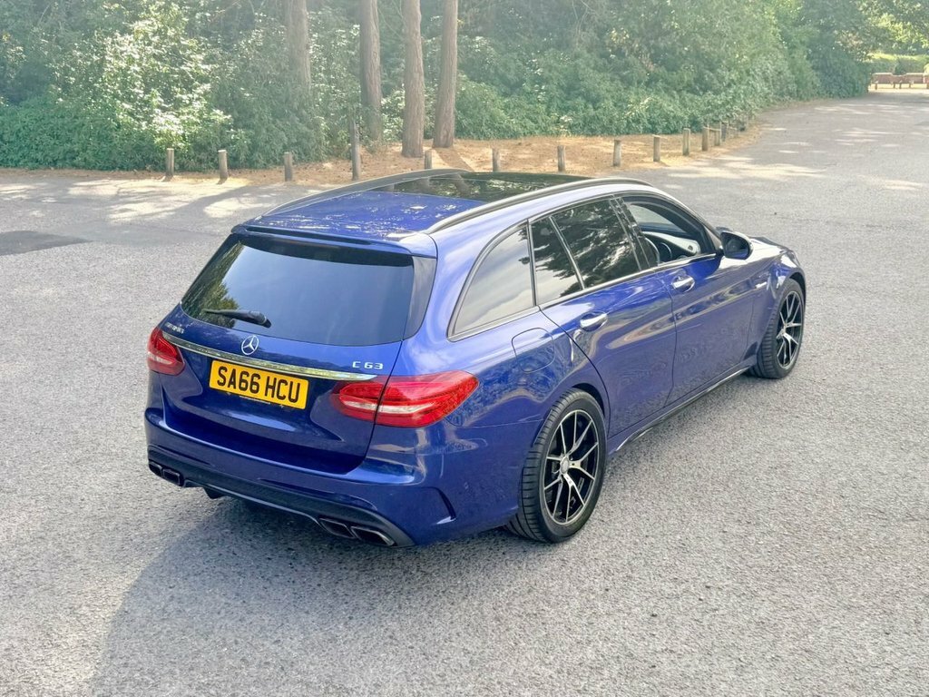 Mercedes-Benz C Class 63 Amg 4.0 V8 Biturbo Amg Premium Estate Pet SA66HCU Blue #6