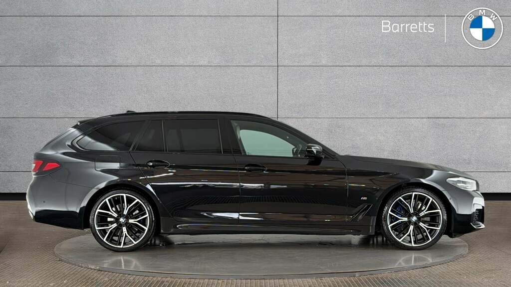 BMW 5 Series 2.0 520D Mht M Sport Touring Hybrid Ste YG22YFK Black #3