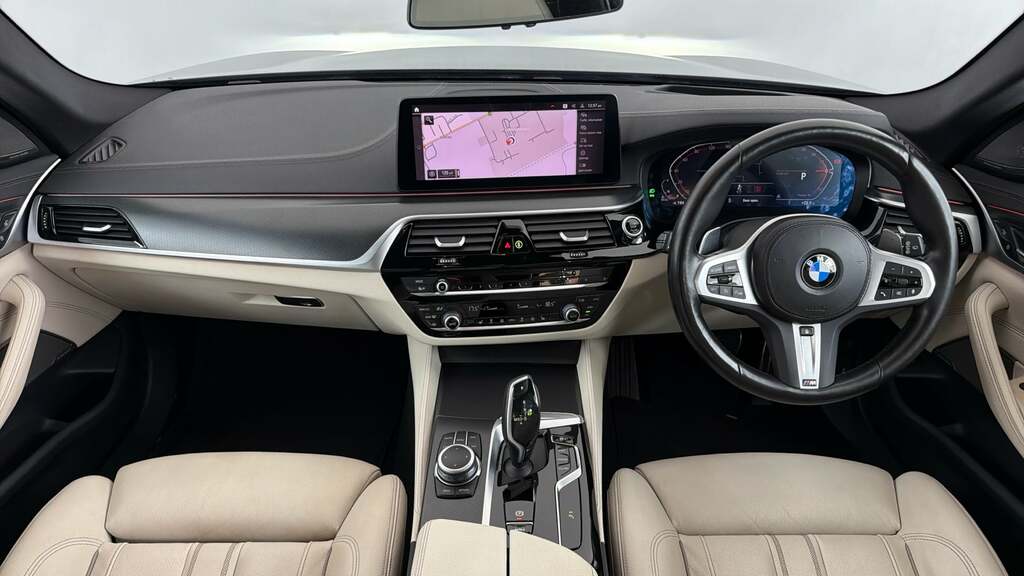 BMW 5 Series 2.0 520D Mht M Sport Touring Hybrid Ste YG22YFK Black #4
