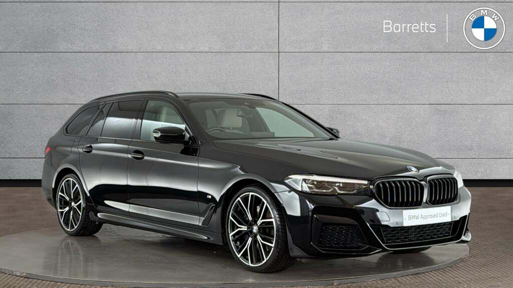 BMW 5 Series 2.0 520D Mht M Sport Touring Hybrid Ste Black