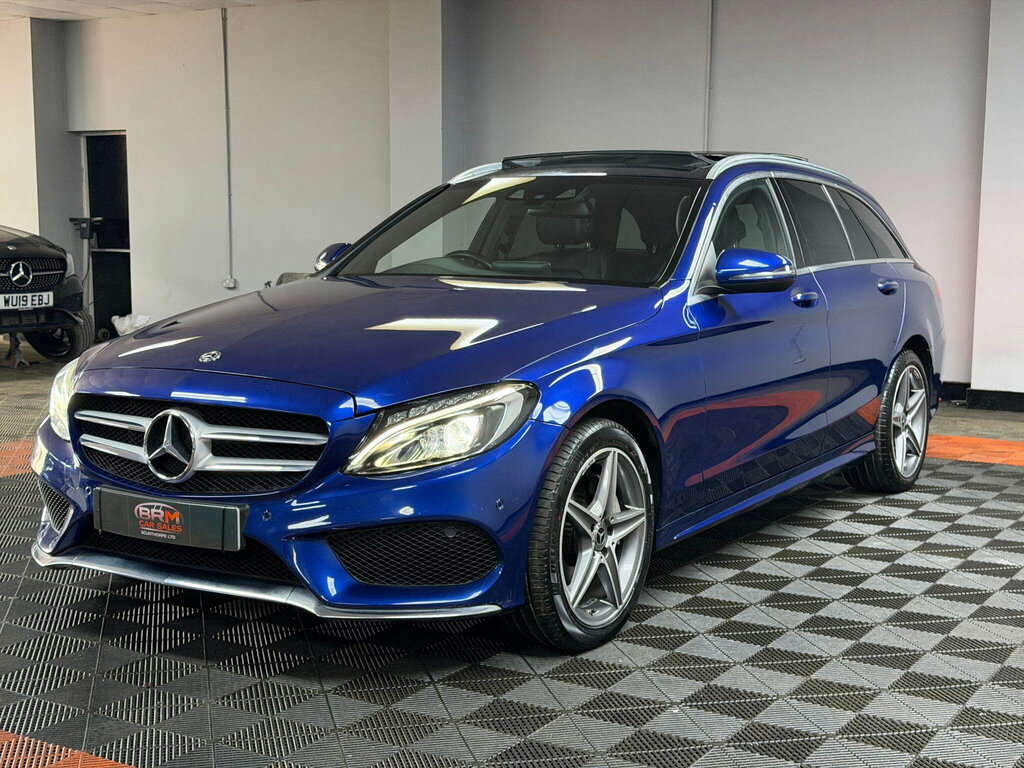 Mercedes-Benz C Class 2.1 C220d Amg Line Premium Plus Estate Diese SF18VGJ Blue #3