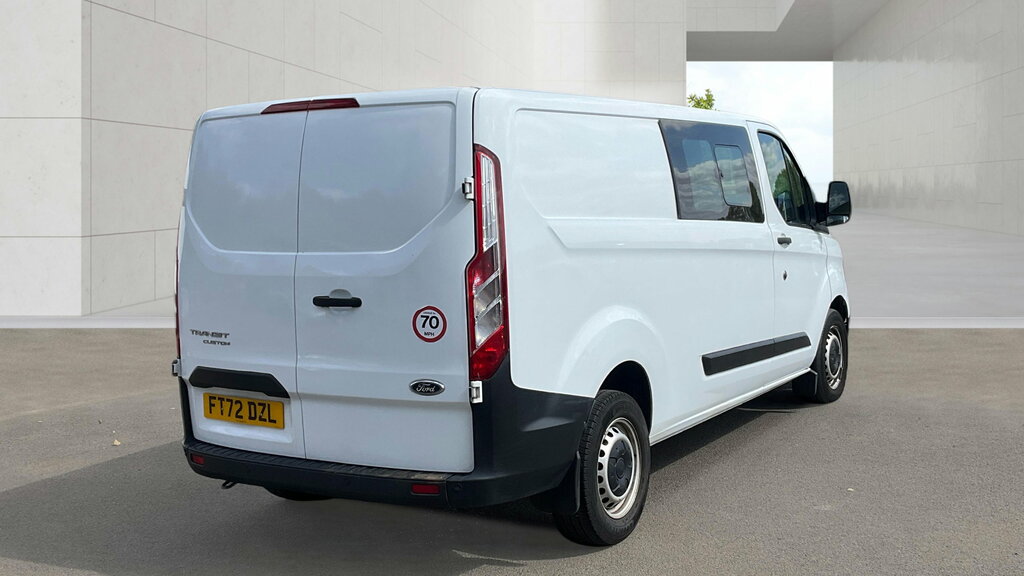 Ford Transit Custom 2.0 320 Ecoblue Leader Crew Van Double Cab Die FT72DZL White #4