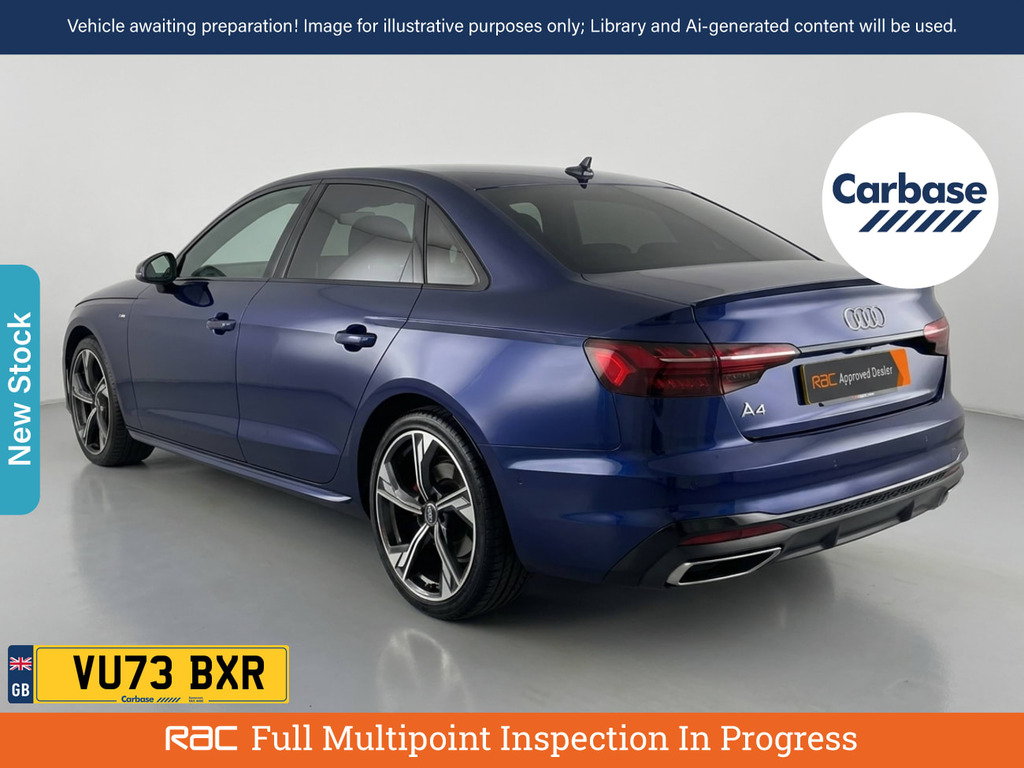 Audi A4 2.0 Tfsi 35 Black Edition Saloon S Tron Blue