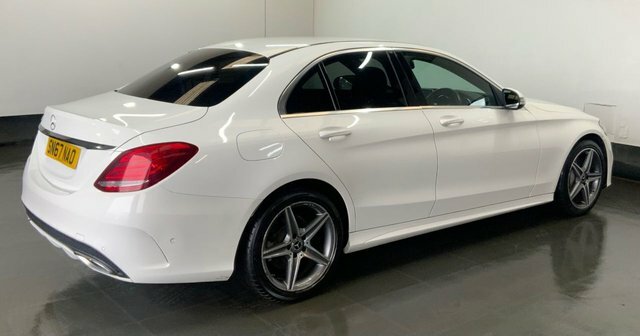 Mercedes-Benz C Class 2.1 C220d Amg Line Saloon G-tronic Eur SN67NAO White #5