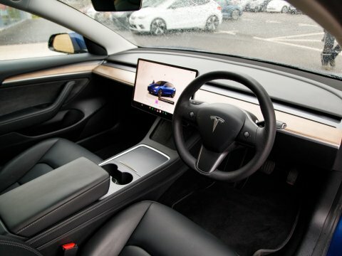 Tesla Model 3 Saloon MW72VGV Blue #4