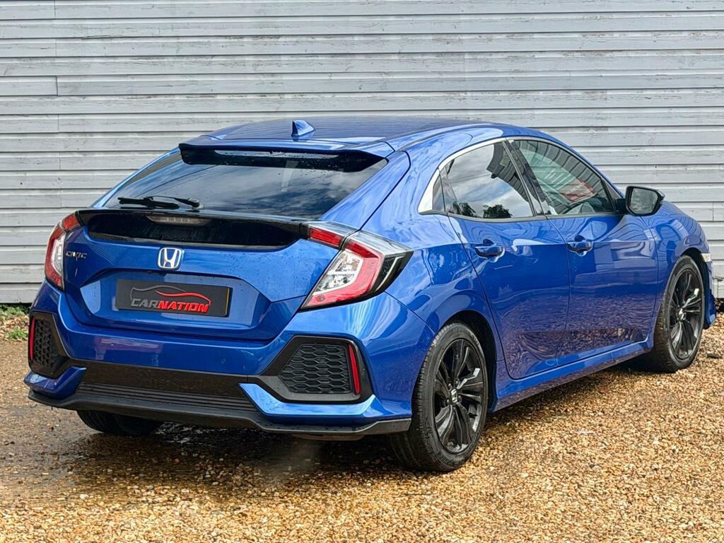Honda Civic 1.0 Vtec Turbo Sr Cvt Euro 6 Ss Blue #5