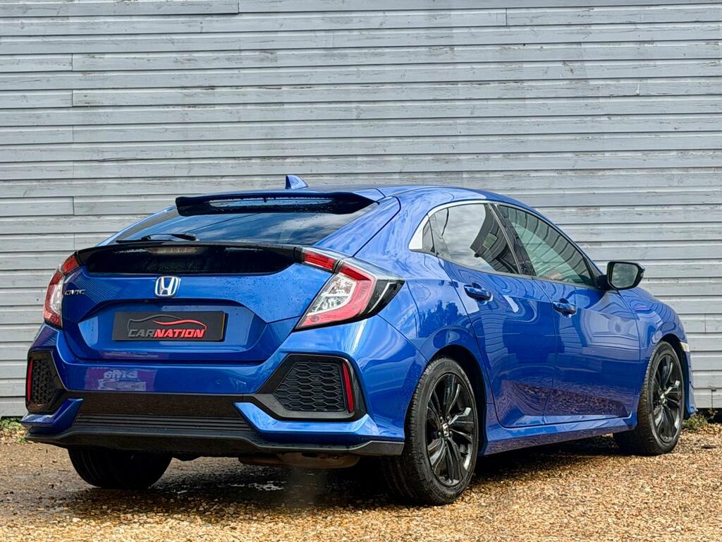 Honda Civic 1.0 Vtec Turbo Sr Cvt Euro 6 Ss Blue #4