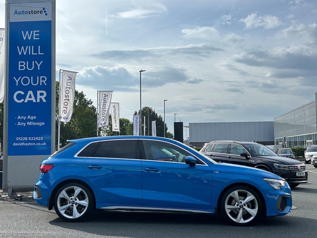 Audi A3 1.5 Tfsi 35 S Line Sportback S Tronic Euro 6 Ss PJ22OLR Blue #4