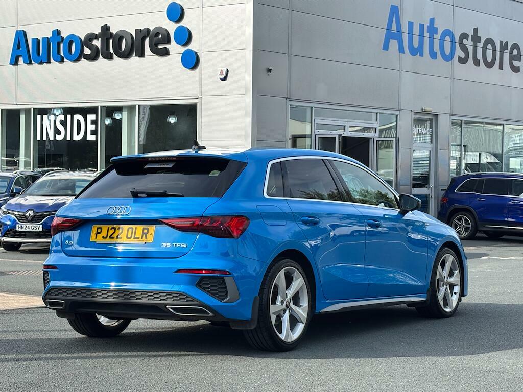 Audi A3 1.5 Tfsi 35 S Line Sportback S Tronic Euro 6 Ss PJ22OLR Blue #5