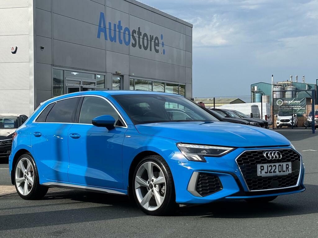 Audi A3 1.5 Tfsi 35 S Line Sportback S Tronic Euro 6 Ss PJ22OLR Blue #3