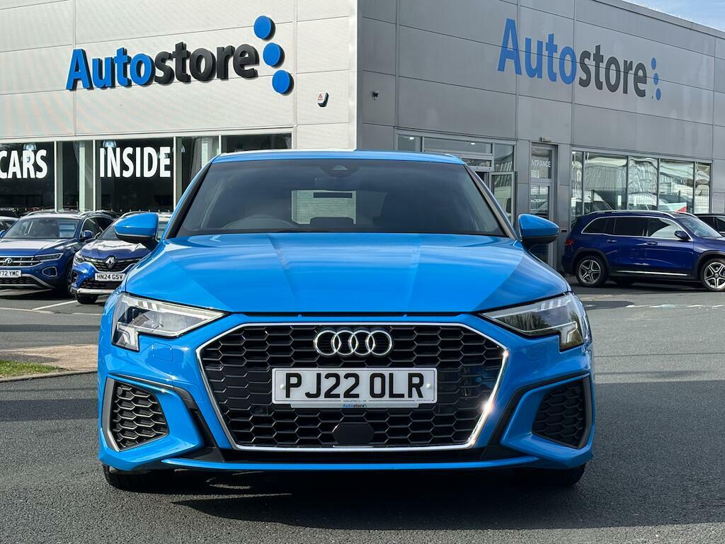 Audi A3 1.5 Tfsi 35 S Line Sportback S Tronic Euro 6 Ss PJ22OLR Blue #2