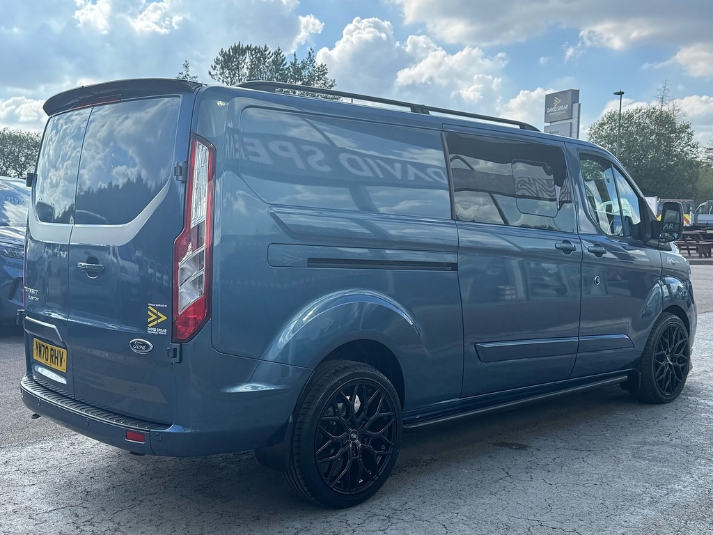 Ford Transit Custom 320 Ecoblue Limited L2 6 Seat Kombi Crew With Dscv YM70RHV Blue #2
