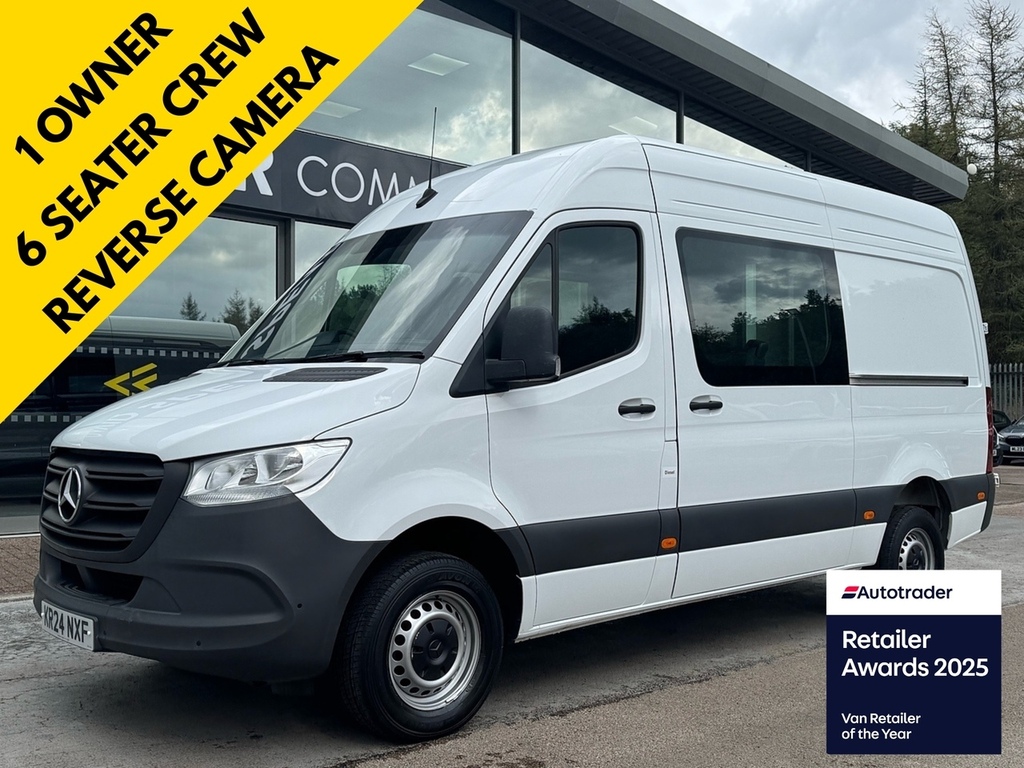 Mercedes-Benz Sprinter 315 Cdi Progressive L2 H2 Mwb 150Ps 6 Seat Crew Va White