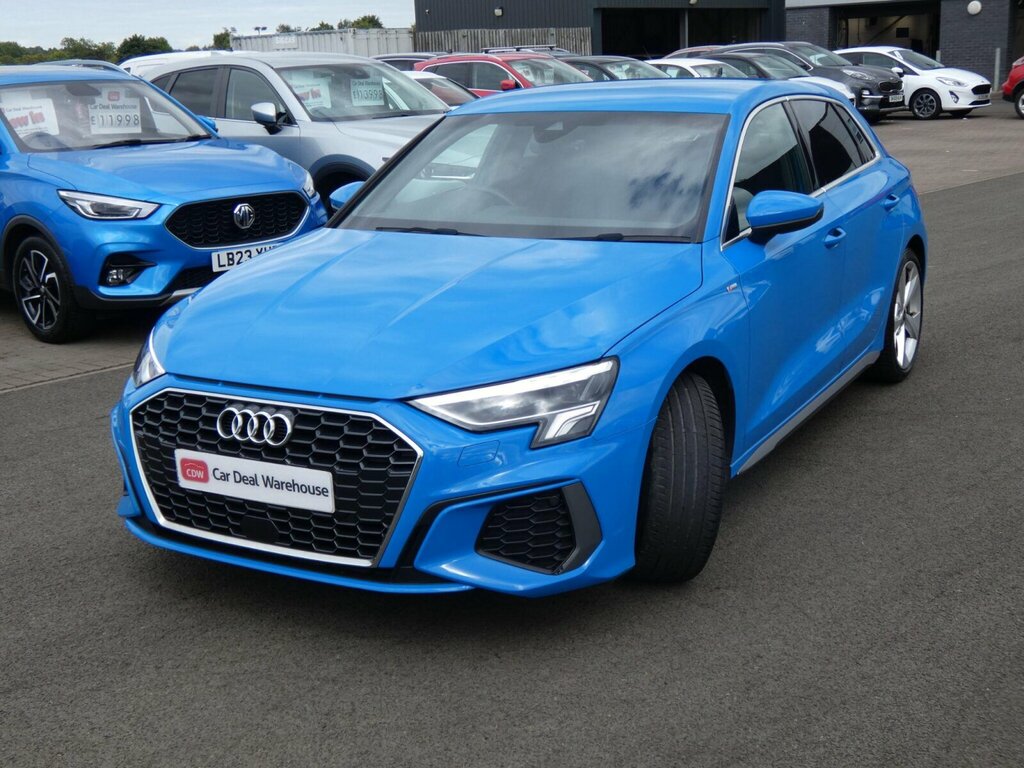 Audi A3 1.5 Tfsi 35 S Line Sportback Eur SN23MSL Blue #3