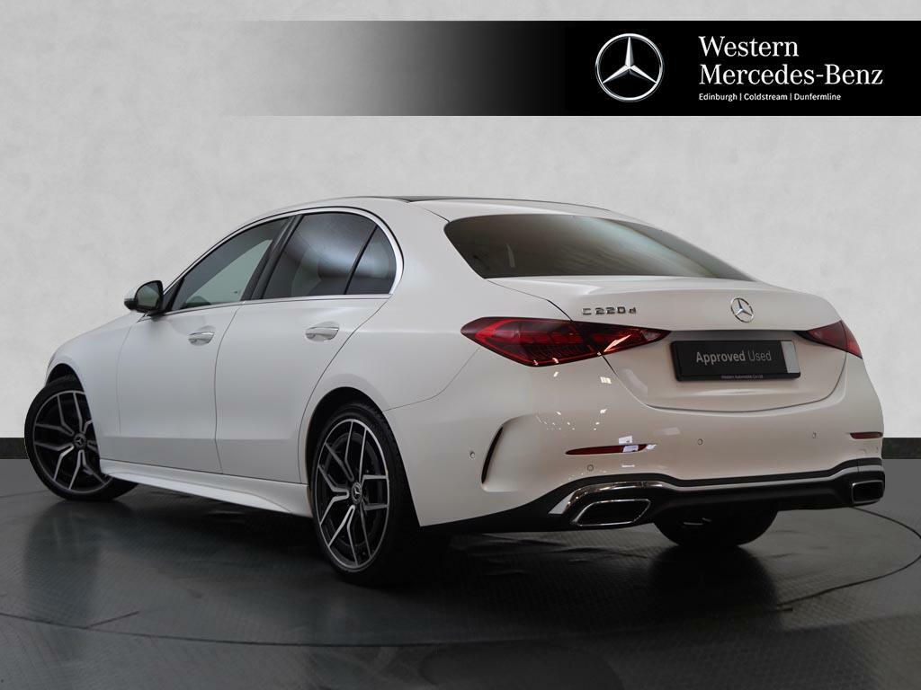 Mercedes-Benz C Class C 220 D Amg Line Premium Plus SN73UAF White #2