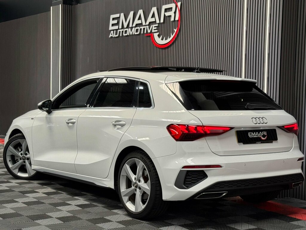 Audi A3 1.5 Tfsi 35 S Line Sportback S Tronic Euro 6 Ss White #4