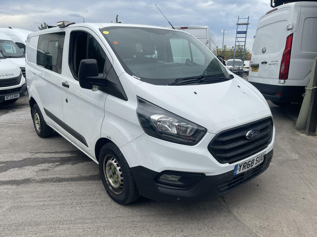 Ford Transit Custom 2.0 320 Ecoblue Crew Van Double Cab Man YR68SUU White #2