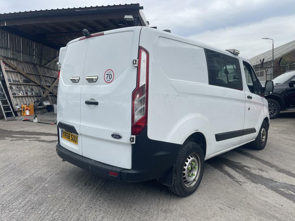 Ford Transit Custom 2.0 320 Ecoblue Crew Van Double Cab Man YR68SUU White #3