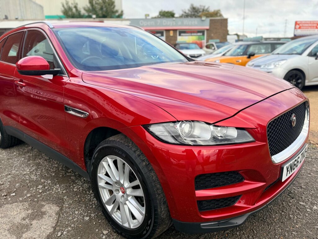 Jaguar F-Pace 2.0 D180 Portfolio Awd Euro 6 Ss YN66ZKO Red #3