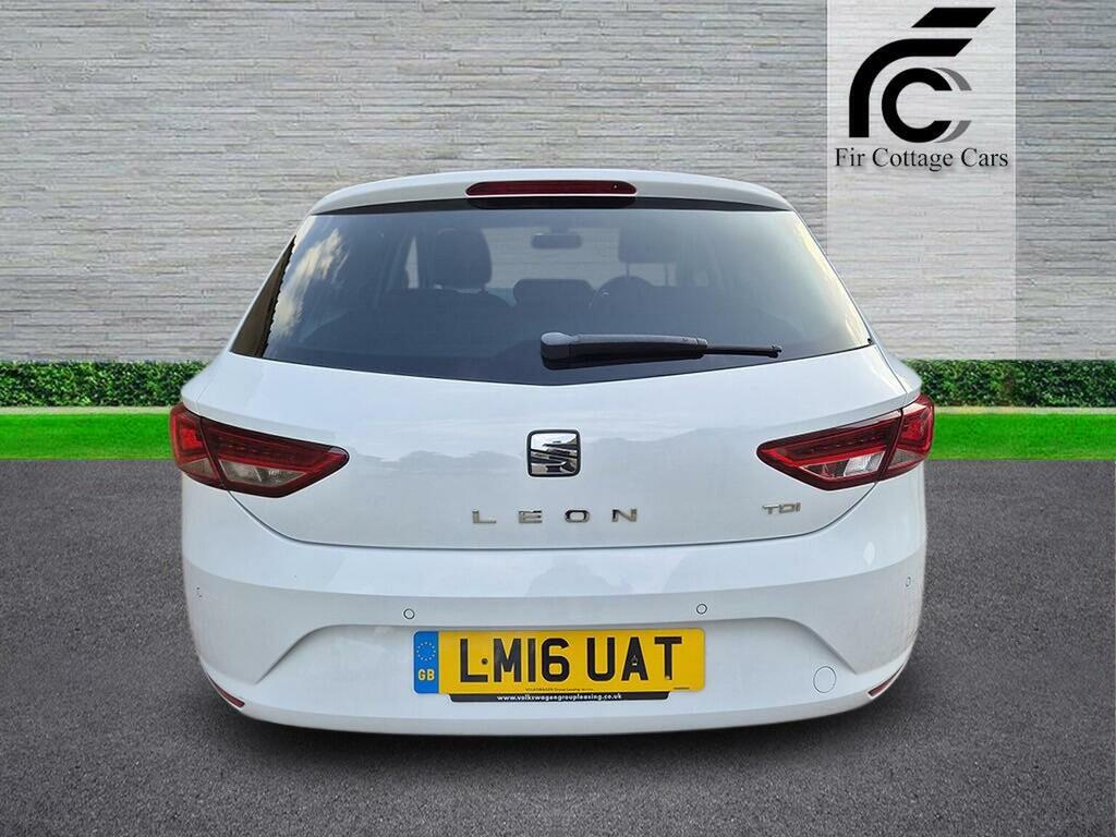 Seat Leon Hatchback 1.6 Tdi Se Dsg Euro 6 Ss 201616 White #6
