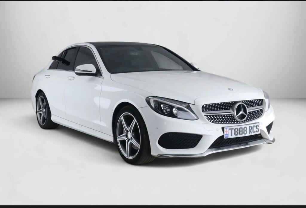 Mercedes-Benz C Class Saloon 2.1 C220d Amg Line Premium 7G-tronic Eur White