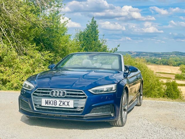 Audi A5 Tfsi S Line Convertible MK18ZKX Blue #4