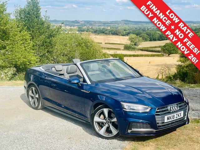 Audi A5 Tfsi S Line Convertible MK18ZKX Blue