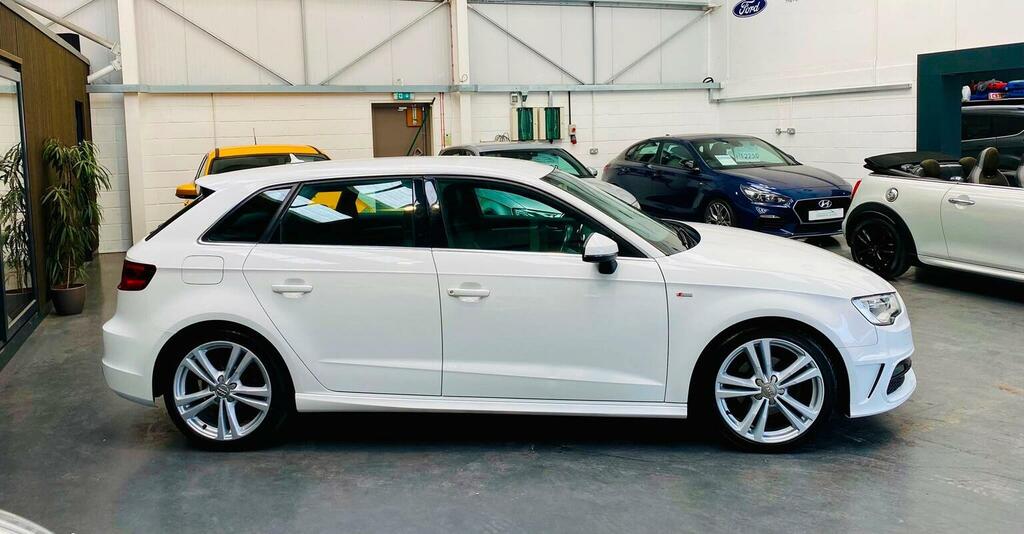 Audi A3 Hatchback 2.0 Tdi S Line Sportback Euro 6 Ss S90NMA White #6