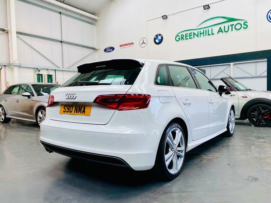 Audi A3 Hatchback 2.0 Tdi S Line Sportback Euro 6 Ss S90NMA White #5