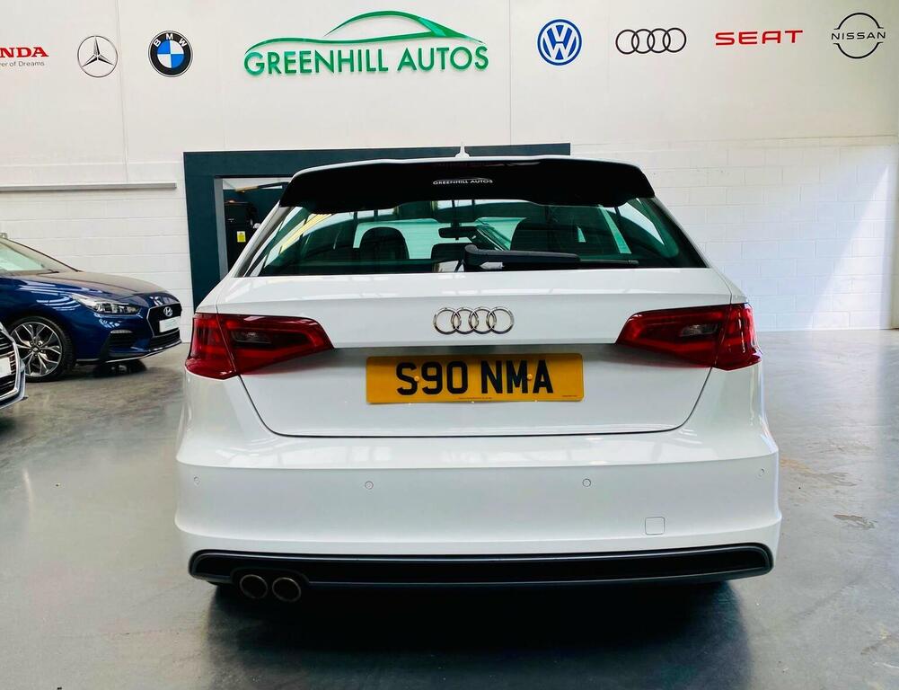Audi A3 Hatchback 2.0 Tdi S Line Sportback Euro 6 Ss S90NMA White #4