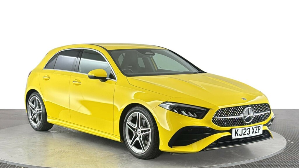 Mercedes-Benz A Class 1.3 A200h Mhev Amg Line Executive Hatchback KJ23XZP Yellow #2
