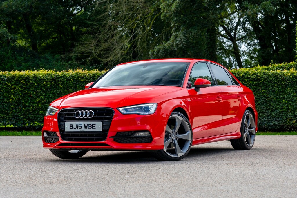 Audi A3 Saloon 2.0 Tdi S Line 2015 BJ15WBE Red #4