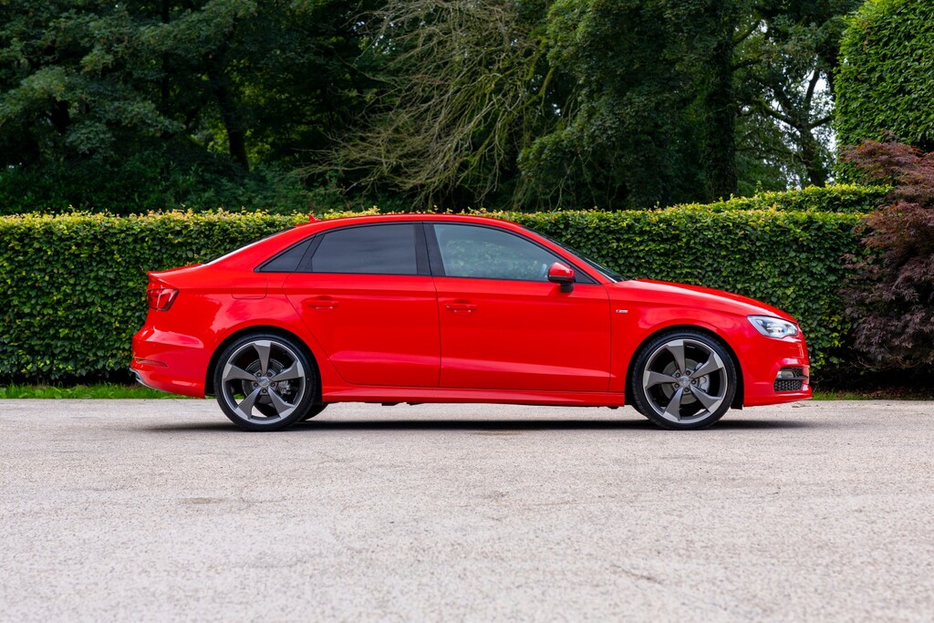 Audi A3 Saloon 2.0 Tdi S Line 2015 BJ15WBE Red #3