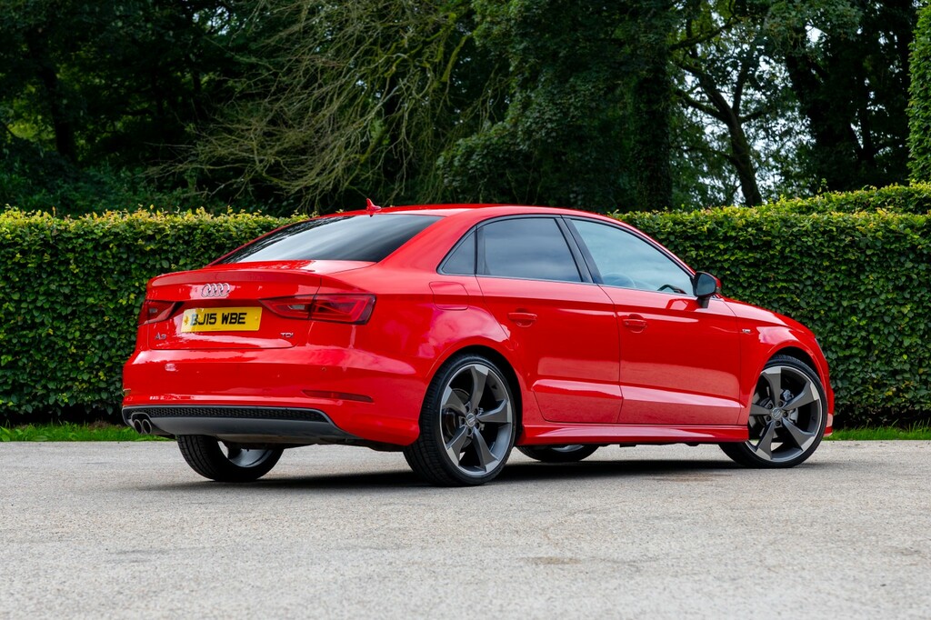 Audi A3 Saloon 2.0 Tdi S Line 2015 BJ15WBE Red #2