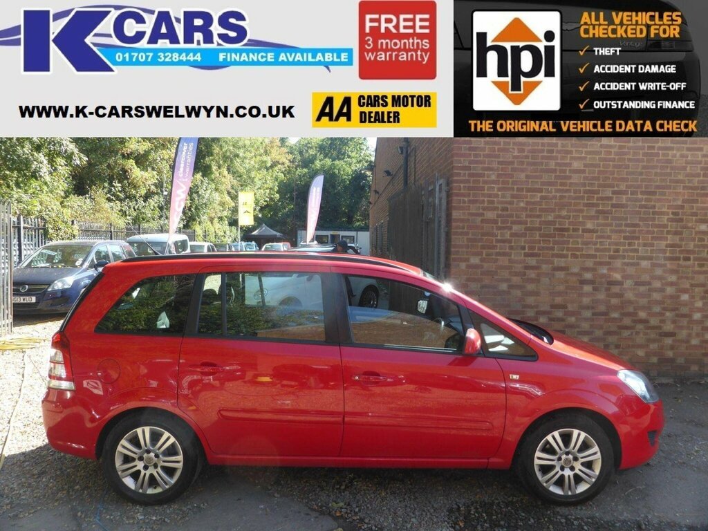Vauxhall Zafira 1.6 16V Exclusiv Euro 5 Red