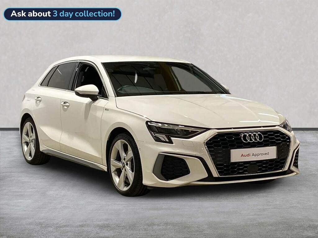 Audi A3 35 Tfsi S Line S Tronic Tech Pack RE73SJO White