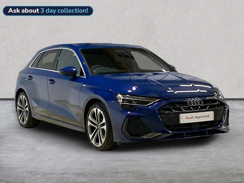 Audi A3 1.5 Tfsi 150 S Line S Tronic Tech Pack Blue