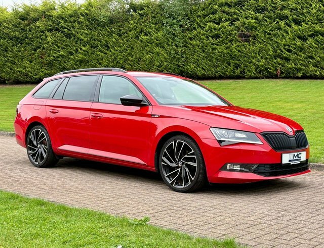 Skoda Superb 2.0 Tdi Sportline Estate Red #5
