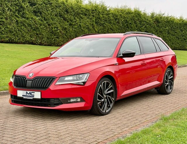 Skoda Superb 2.0 Tdi Sportline Estate Red #2