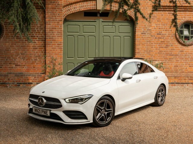 Mercedes-Benz CLA Class 2021 1.3 Cla180 Amg Line Premium Plus 2 Coupe White