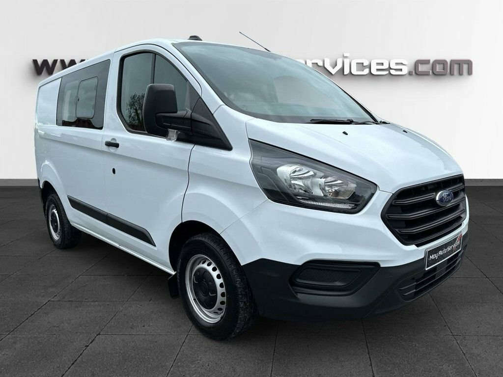 Ford Transit Custom 2.0 300 Ecoblue Leader Crew Van Double Cab Die White