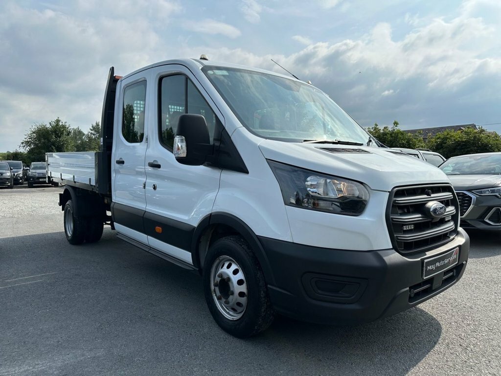 Ford Transit Custom 2.0 350 Ecoblue Leader Chassis Double Cab Dies White