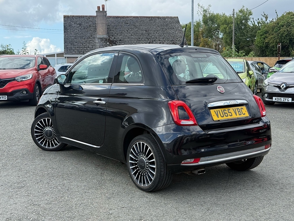 Fiat 500 Lounge Black #5